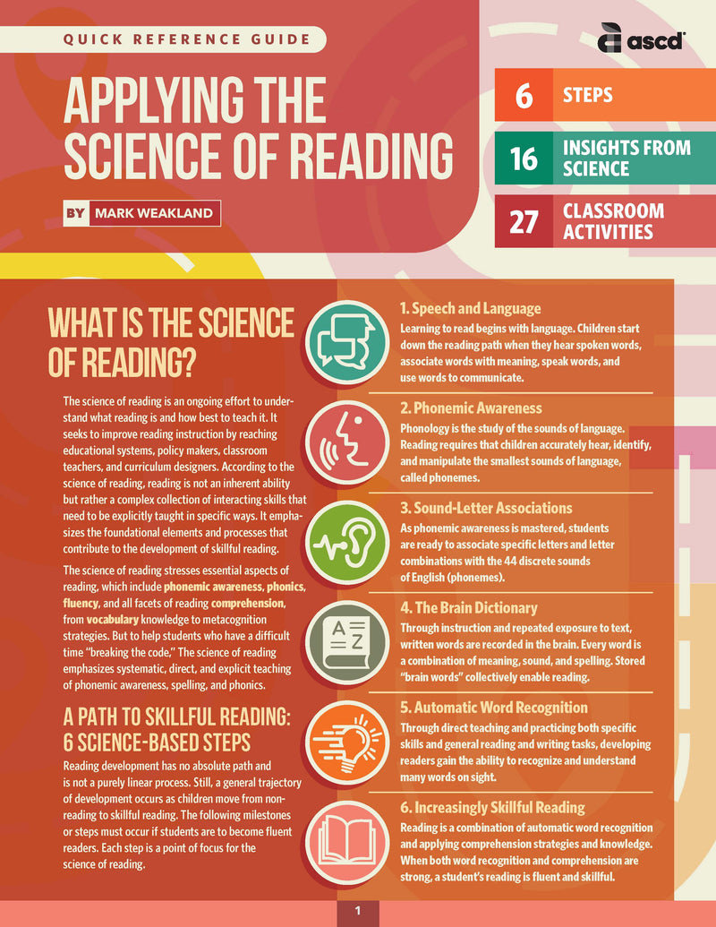 Applying the Science of Reading (Quick Reference Guide)