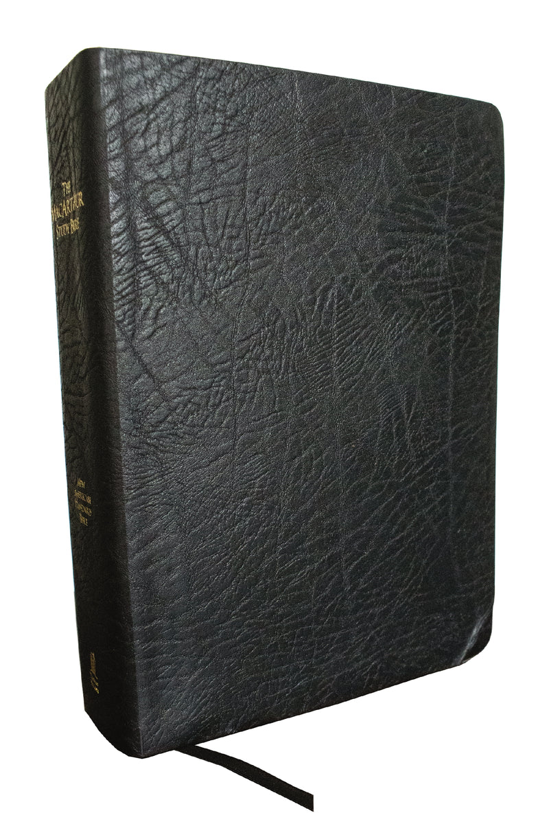 The NASB MacArthur Study Bible, Large Print, Black Bonded Leather: Holy Bible, New American Standard Bible