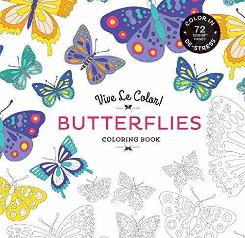 Vive Le Color Butterflies Adult Coloring Book