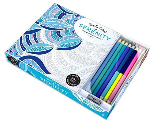 Vive Le Color! Serenity (Adult Coloring Book and Pencils)