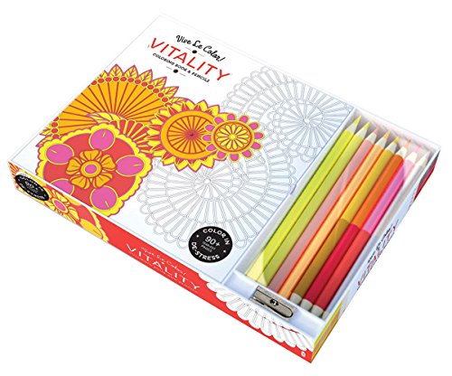 Vive Le Color Vitality Adult Coloring Book & Pencils