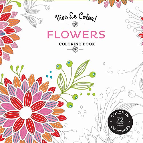 Vive Le Color Flowers Adult Coloring Book
