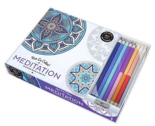 Vive Le Color! Meditation (Adult Coloring Book and Pencils)