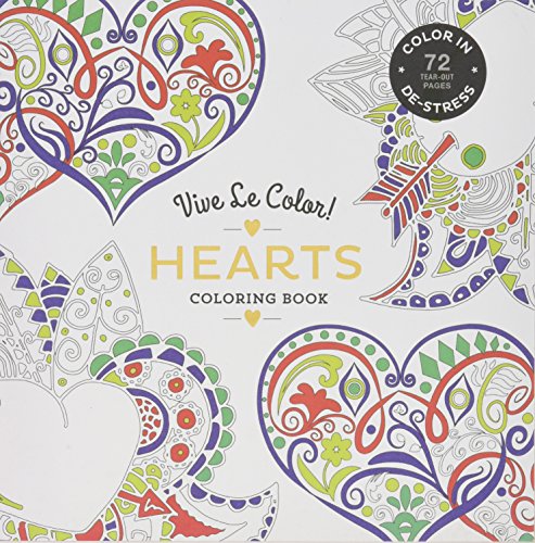 Vive Le Color Hearts Adult Coloring Book