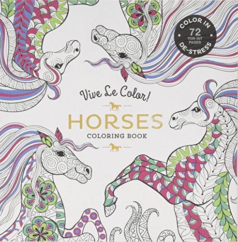 Vive Le Color! Horses (Adult Coloring Book)