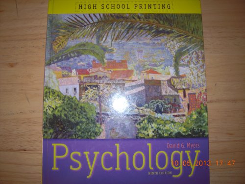 Psychology: High School Printing [Hardcover] David G. Myers