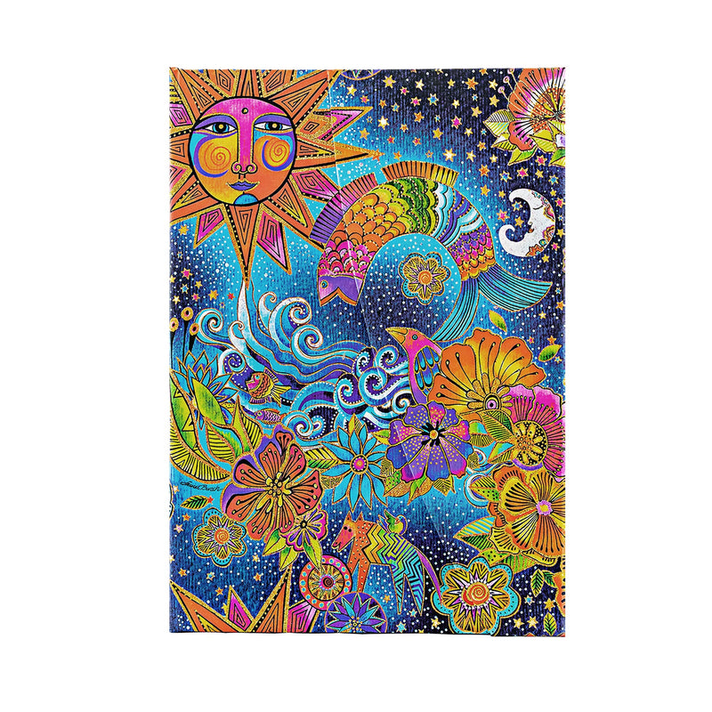 Celestial Magic Midi Lined Hardcover Journal, 144pg, 120GSM, Laurel Burch Collection by Paperblanks (Whimsical Creations)
