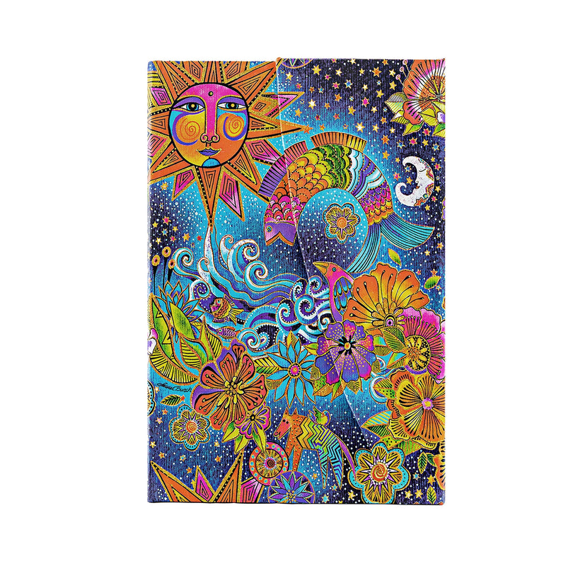 Celestial Magic Mini Unlined Hardcover Journal, 176pg, 85GSM, Laurel Burch Collection by Paperblanks (Whimsical Creations)