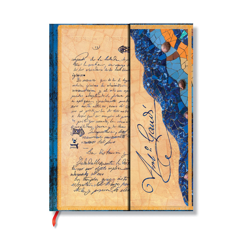 Gaudi, The Manuscript of Reus Midi Unlined Hardcover Journal, 144pg, 120GSM, Antoni Gaudi Collection by Paperblanks (Embellished Manuscripts Collection)