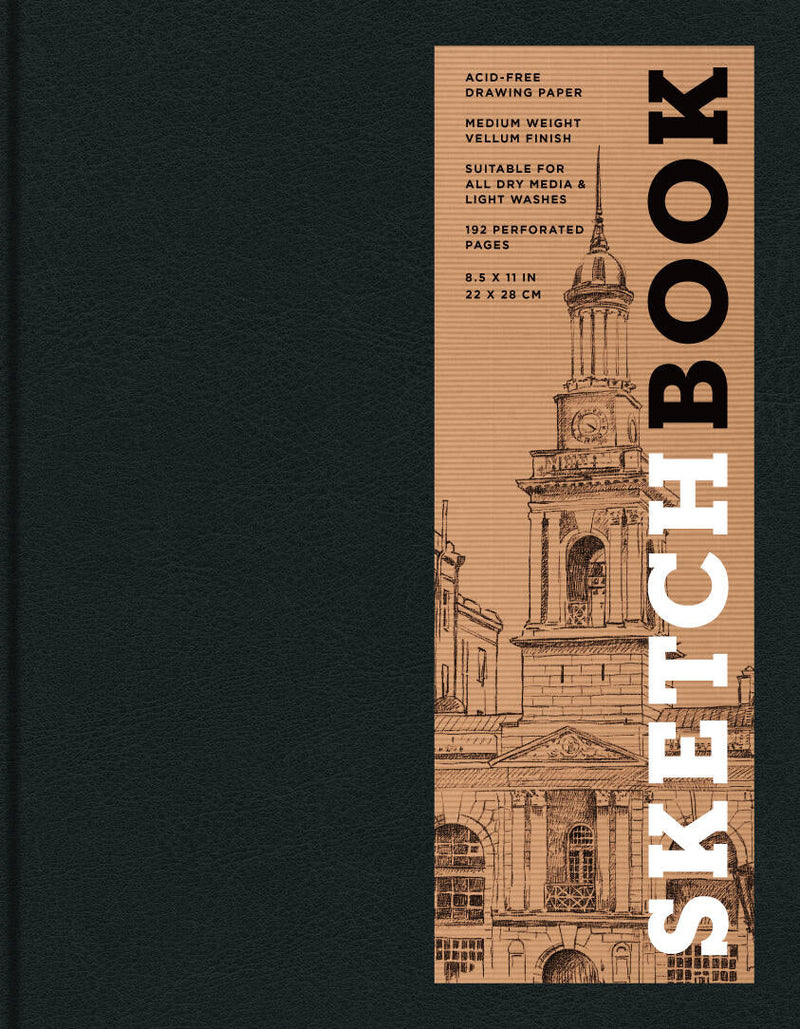Sketchbook 8.5 x 11" Black Hardcover Mixed Media Sketchbook for Drawing
