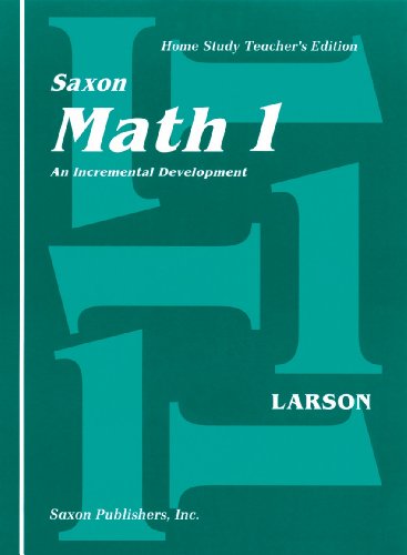 Saxon Math 1 Homeschool Teacher's Manual 1st Edition 2001