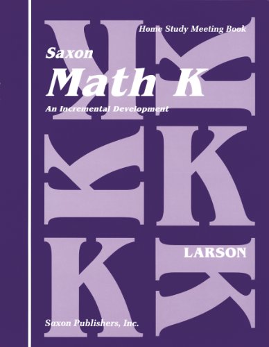 Saxon Math K Homeschool Student's Meeting Book 1st Edition