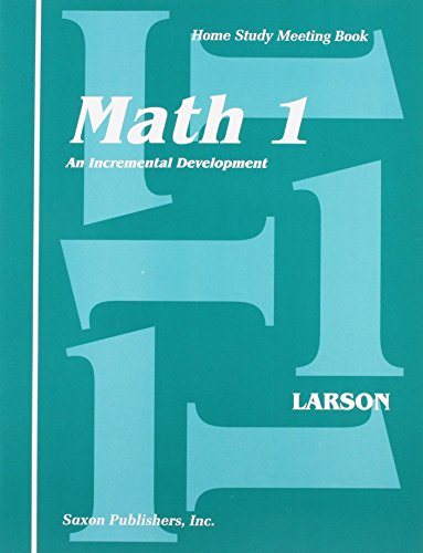Saxon Math 1 Homeschool Student's Meeting Book 1st Edition