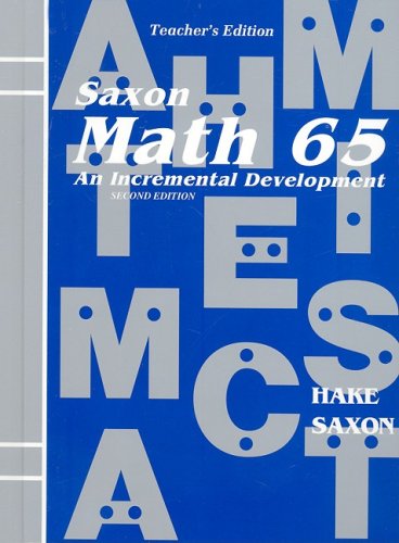 Saxon Math 6/5 Teacher Edition 2001