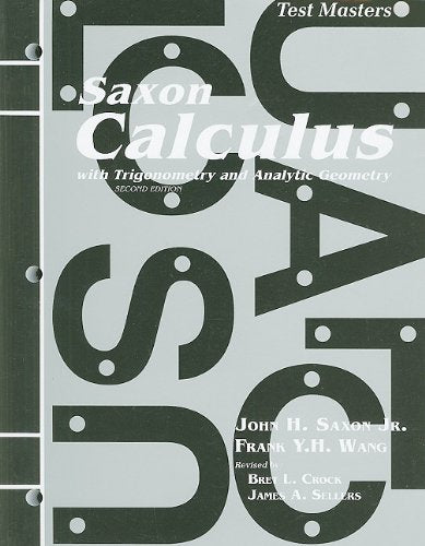 Saxon Calculus Test Master