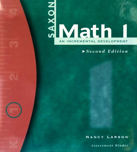 Saxon Math 1  Teacher Assessment Binder