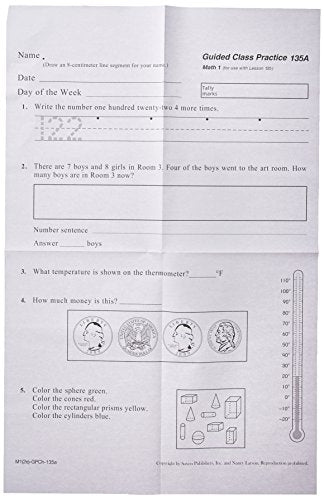 Saxon Math 1 Classroom Materials