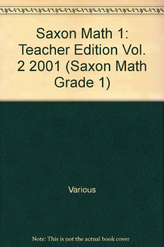 Saxon Math 1  Teacher Edition Vol. 2 2001