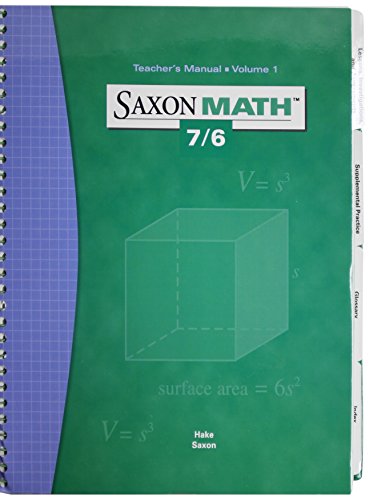 Saxon Math 7/6 Teacherâ€™s Manual Set