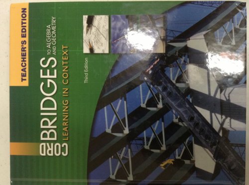 Bridges to Algebra and Geometry Learning in Context (Teacher's Edition) [Unknown Binding] Inc CORD Communications