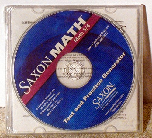 Saxon Math 5/4  Student Test & Practice Generator