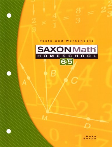 Saxon Math 6/5 Homeschool Testing Book 3rd Edition