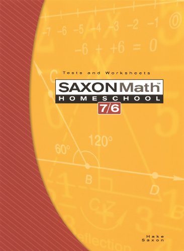 Saxon Math 7/6 Homeschool Testing Book 4th Edition