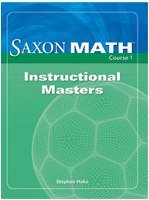 Saxon Math Course 1 Instructional Masters (Course 1) [Paperback] Saxon Publishers