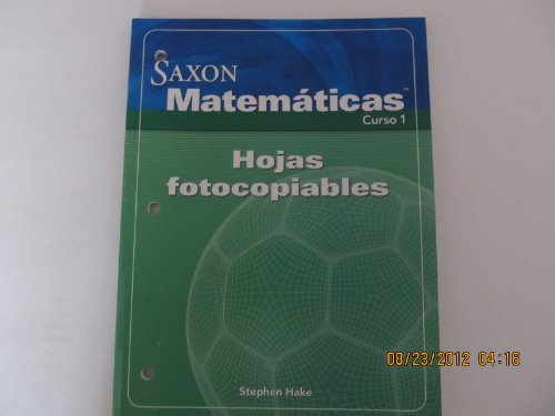 Saxon Math Course 1 Spanish Spanish Instructional Masters
