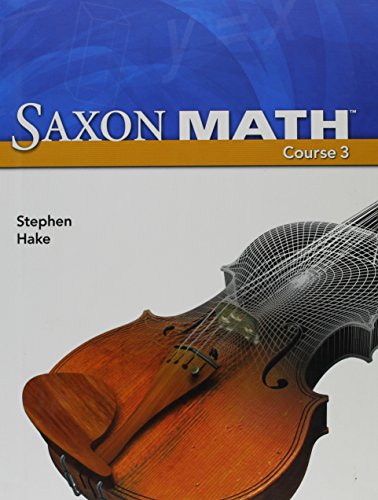 Saxon Math Course 3 Student Edition
