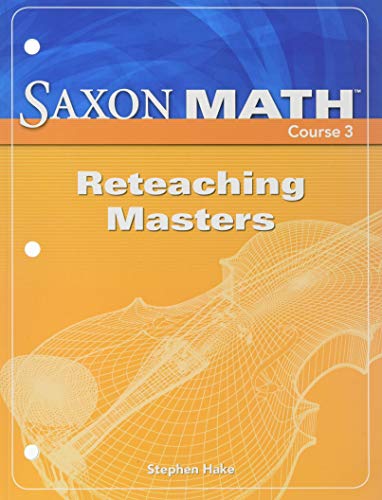 Saxon Math Course 3 Reteaching Masters