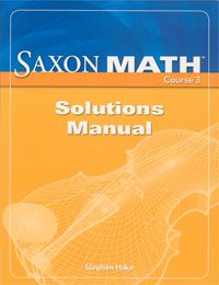 Saxon Math Course 3 [Paperback] SAXON PUBLISHERS