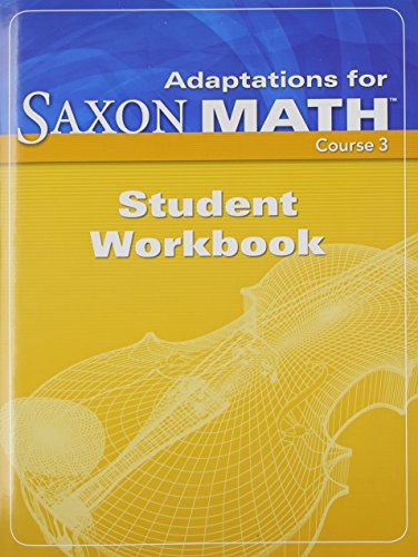 Saxon Math Course 3 Student Adaptation Workbook