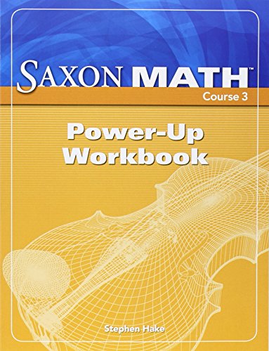 Saxon Math Course 3 Power-Up Workbook