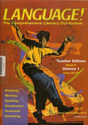 Language The Comprehensive Literacy curriculum (Teacher Edition Book E Volume 1 Units 25-27) [Textbook Binding] Sopris West