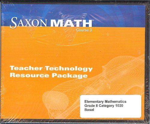 Saxon Math Course 3 Teacher Technology Pack