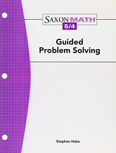 Saxon Math 5/4  Supplemental Problem Solving Package