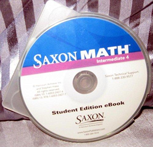 Saxon Math Intermediate 4 Student Edition eBook CD-ROM