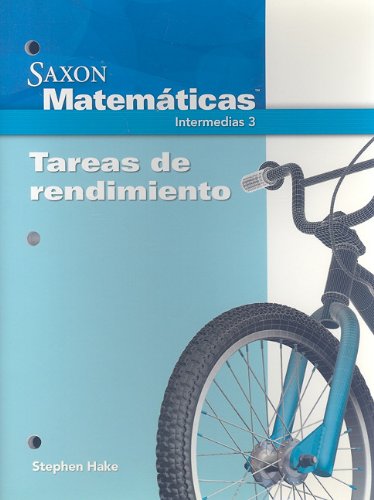 Saxon Math Intermediate 3 Spanish Spanish Performance Tasks