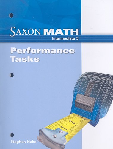 Saxon Math Intermediate 5 Performance Tasks