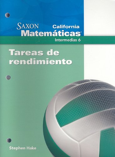 Saxon Math 6 California Performance Tasks Spanish
