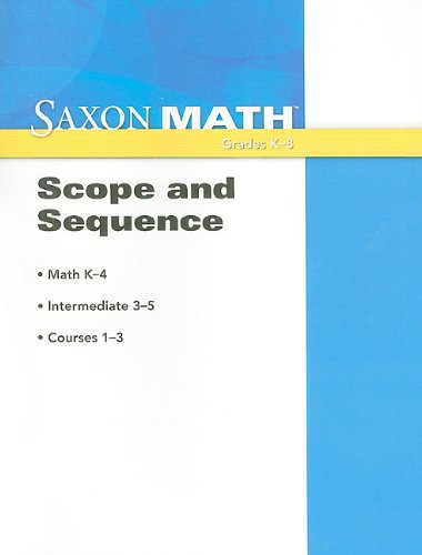 Saxon Math Scope and Sequence 2008