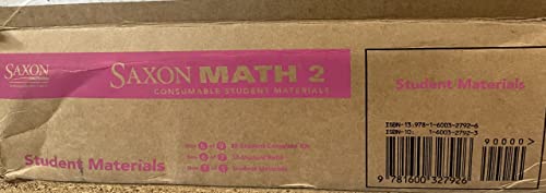 Saxon Math 2 32 Student Materials 2008