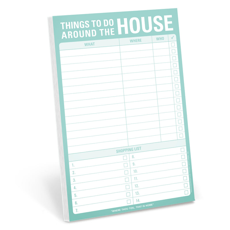 Things to Do Around the House Pad with Magnet (Mint Green)