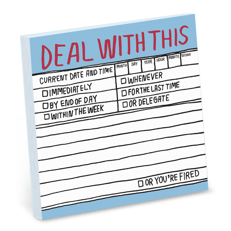 Hand-Lettered Deal With This Sticky Notes