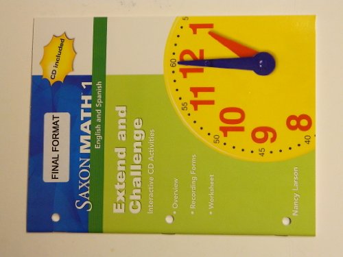 Saxon Math 1 Extend & Challenge CD-ROM Kit