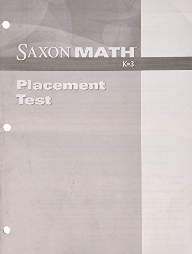 Saxon Math  Placement Test