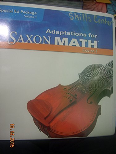 Saxon Math Course 3  Specical Ed Binder Adaptation