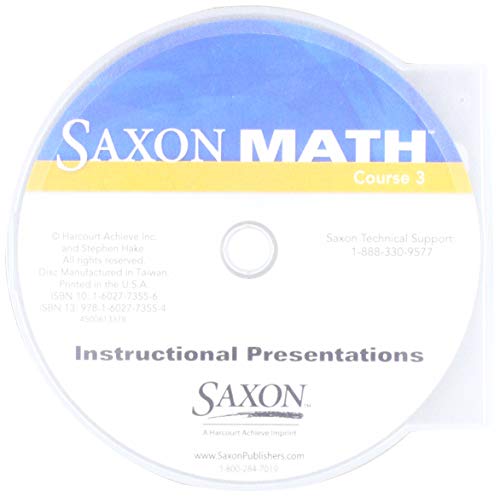 Saxon Math Course 3 Instructional Presentation CD