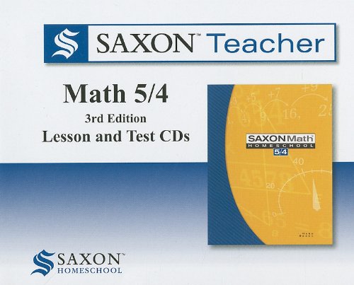 Saxon Math 5/4 Homeschool Saxon Teacher CD ROM 3rd Edition